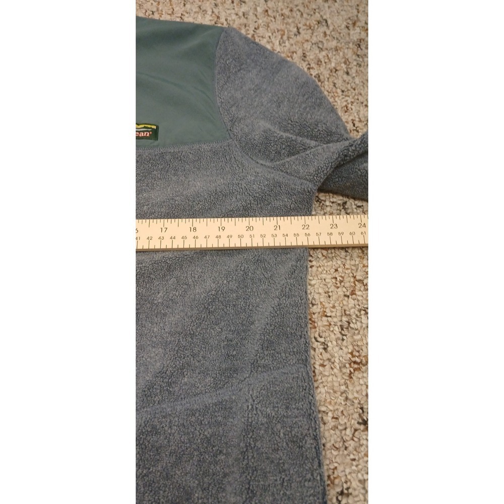LL Bean Jacket Men's size Large sherpa fleece hybrid snap sweater pile workwear - Picture 4 of 9